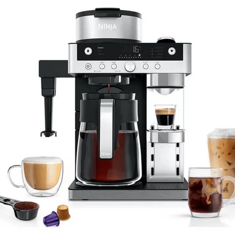 Image of Ninja Prestige 2-in-1 Filter Coffee and Pod Capsule Machine CFN802UK Black,Silver