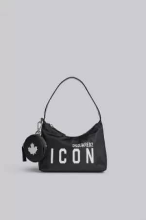 Image of DSQUARED2 Women Hand bag Black Size OneSize 95% Polyamide 5% Bovine leather