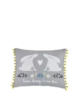 Image of Catherine Lansfield Woodland Rabbits 30X40Cm Filled Cushion