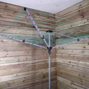 Image of 4 Arm 50m Aluminium Rotary Airer / Washing Line Garden