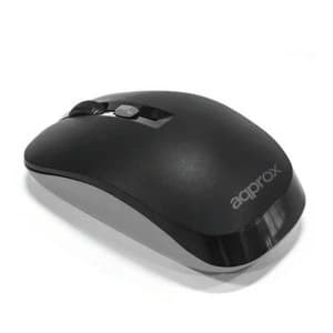 Image of Approx APPXM180X Wireless Optical Mouse 800-1600 DPI Nano USB Black & Grey
