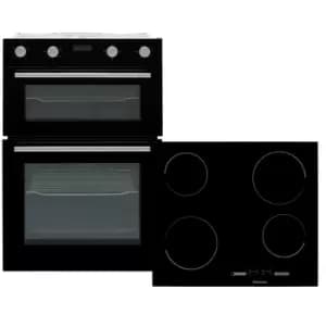 Image of Hisense BI6095CGUK Built In Electric Double Oven & Ceramic Hob Pack
