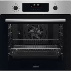 Image of Zanussi ZOPNX6XN Built In Electric Single Oven - Stainless Steel / Black - A+ Rated