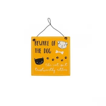 Image of Beware Of The Dog Metal Sign