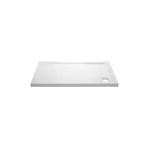 Image of 1300x800mm Rectangular Stone Resin Shower Tray- Pearl