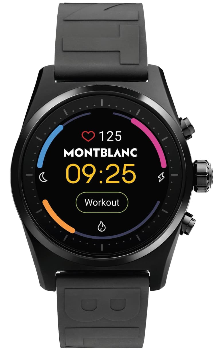 Image of Mont Blanc - Mont Blanc Summit Lite Smartwatch - Black With Rubber Strap - Smartwatches - Black