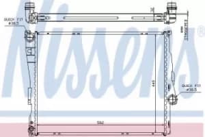 Image of 60782A Nissens Radiator engine cooling