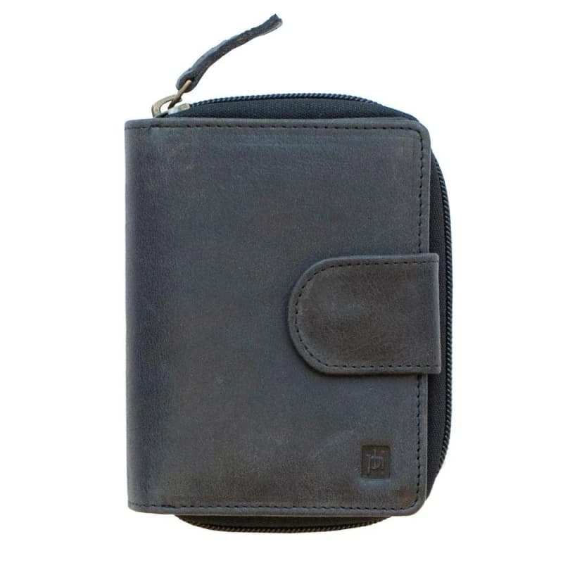 Image of PRIMEHIDE 'Columbia' Leather Ladies Ladies Purse with Zip Black