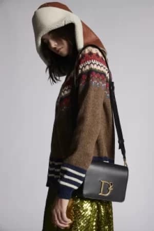 Image of DSQUARED2 Women Shoulder bag Black Size OneSize 100% Calfskin