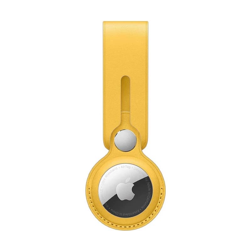 Image of Airtag Leather Loop Meyer Lemon-zml