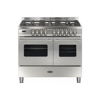 Image of Britannia Delphi 100cm Double Oven Dual Fuel Range Cooker - Stainless Steel