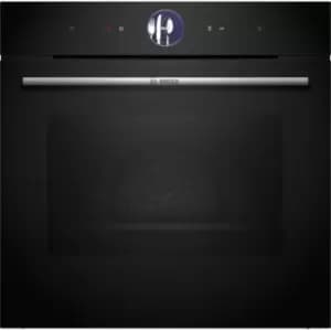 Image of Bosch Series 8 HSG7364B1B Built In Electric Single Oven with added Steam Function - Black - A+ Rated