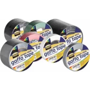 Image of 100mm x 50m Black Premium Gaffer Tape Cloth Gaffa Duct Waterproof - Black - Prosolve