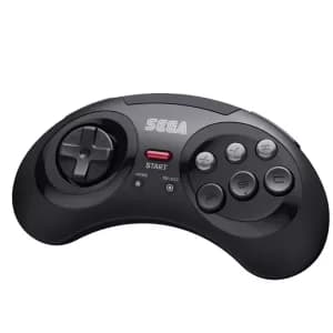 Image of Black 8-Button Retro-Bit Mega Drive Controller
