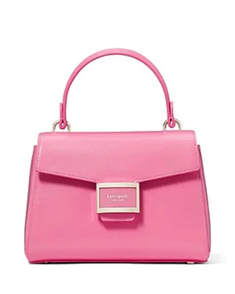 Image of kate spade new york Katy Shiny Textured Leather Small Top Handle Bag