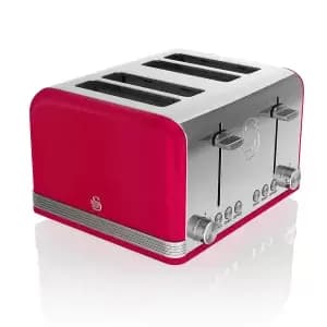 Image of Swan Retro ST19020RN 4 Slice Toaster