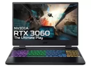 Image of Acer Nitro 5 AN515-58 Gaming Laptop, Intel Core i7-12700H 4.7GHz, 16GB Ram, 512GB PCIe SSD, Nvidia GeForce RTX 3060 6GB, 15.6" Full HD IPS 144Hz