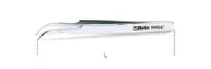 Image of Beta Tools 999E Acid/Magnetic Resistant Ex Slim Curved End Spring Tweezers 120mm