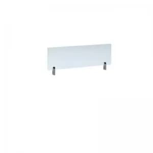 Image of Desktop clear acrylic screen topper with silver brackets 1000mm wide