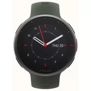 Image of Polar Vantage V2 H10 HR Sensor Quartz Digital Dial Green Rubber Strap Smartwatch 90083652