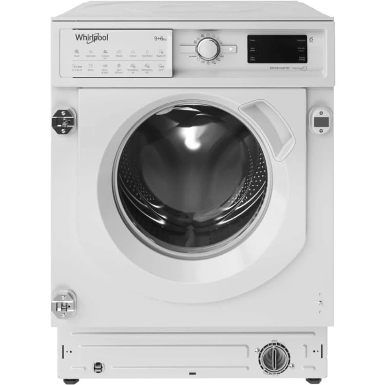 Image of Whirlpool BIWDWG961485 6th sense 9KG Wash 6kg Dry 1400RPM Integrated Washer Dryer - White BIWDWG961485 White