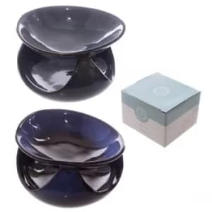 Image of Abstract Squat Mottled Glaze Ceramic Oil Burner (1 Random Supplied)