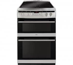 Image of Amica AFC6550SS Double Oven Ceramic Hob Electric Cooker