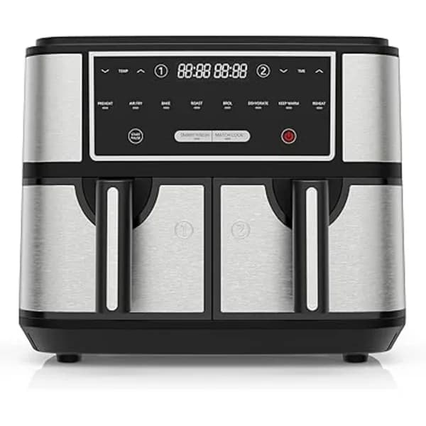 Image of Homcom 800-193V70BK 2700W 8.5L Dual Zone Air Fryer