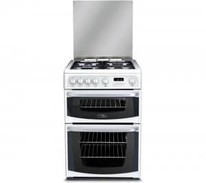 Image of Hotpoint Cannon CH60GCIW 4 Burner Gas Hob Double Oven Gas Cooker