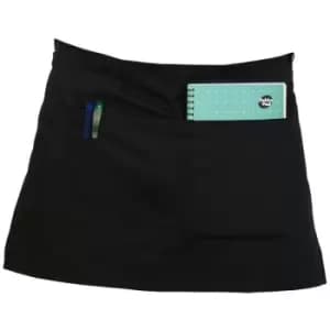 Image of Absolute Apparel Adults Workwear Waist Apron With Pocket (Pack of 2) (One Size) (Black) - Black
