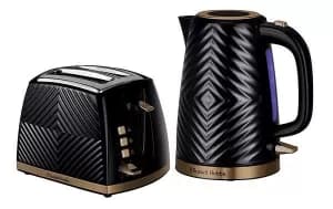 Image of Russell Hobbs 26380BU Groove Kettle & Toaster Bundle