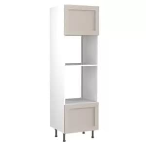 Image of KitchenKIT Shaker 60cm Oven and Microwave Unit - Matt Light Grey
