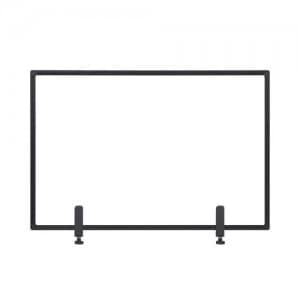 Image of Bi-Office Protector Board W/Clamps Blk Alu Frm 1200x900