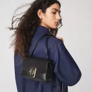 Image of Lacoste Womens Amelia Engraved Metal Clasp Leather Handbag Size Unique size 000