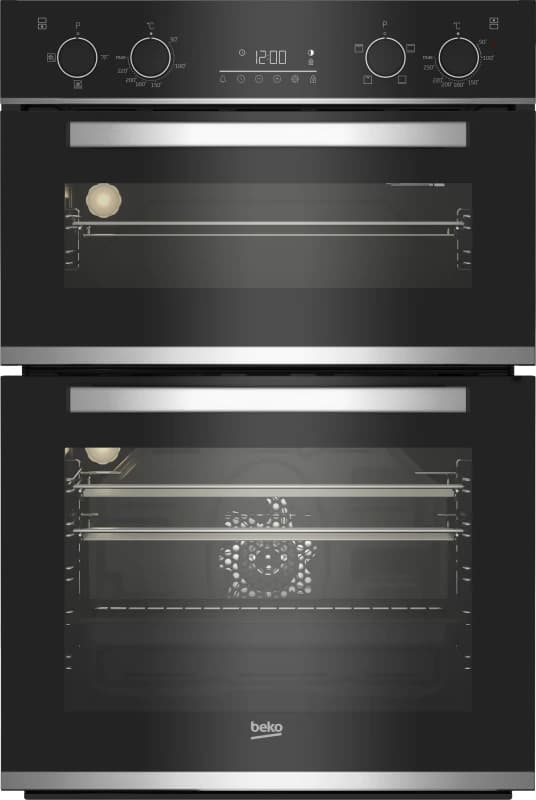 Image of Beko bPRO 500 BBXDF25300X Built In Electric Double Oven - Black - A/A Rated