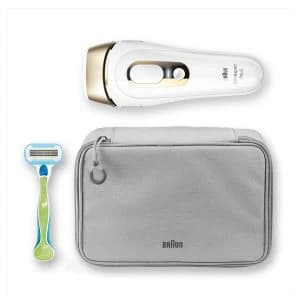 Image of Braun BRAIPL5014 Silk-Expert Pro 5 Corded IPL Laser Hair Remover with Venus Razor - White & Gold