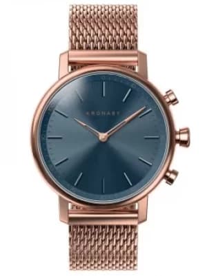 Image of Kronaby Carat Bluetooth Rose Tone Mesh Bracelet Smartwatch A1000-0668