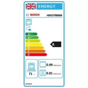 Image of Bosch HBG579BB6B Serie 6 Built In Electric Single Oven in Black 71L A