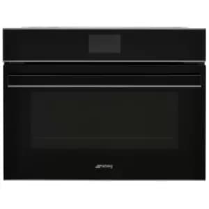 Image of Smeg Dolce Stil Novo Sf4604Wvcpnx_Bks Built-In Compact Multifunction Oven - Black Stainless Steel Effect