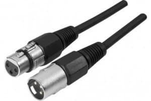 Image of 1m XLR to XLR Audio Cable Black