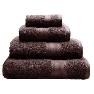 Image of Catherine Lansfield Essentials 4 Piece Cotton Face Cloths - Chocolate