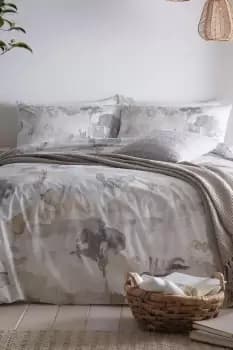 Image of 'Edale' 100% Cotton Duvet Cover Set With Contrast Piping