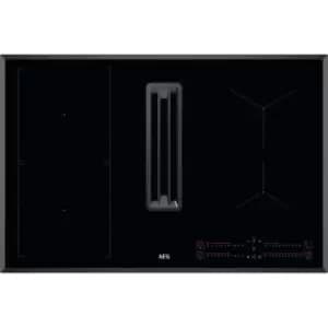 Image of AEG 6000 SERIES INDUCTION EXTRACTOR HOB CDE84543FB 78cm Induction Hob - Black