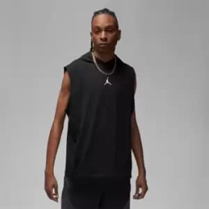 Image of Air Jordan Dri-FIT Sport Mens Crossover Fleece Sleeveless Pullover - Black