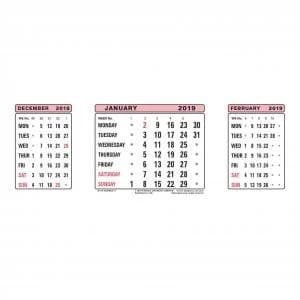 Image of At A Glance 3SR Refill Dates for At A Glance 3S19 Month View Calendar