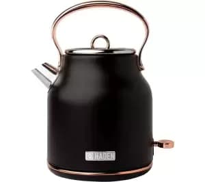 Image of Haden Heritage 1.7L Traditional Kettle 205360 in Black & Copper