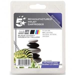 Image of 5 Star Office Brother LC1280XL Black and Tri Colour Ink Cartridge