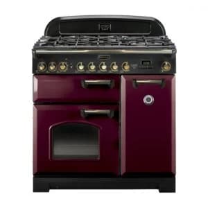 Image of Rangemaster CDL90DFFCY-B Classic Deluxe 90cm Dual Fuel Range Cooker Cranberry-B
