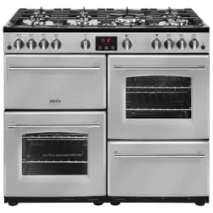 Image of Belling 444411736 100cm Farmhouse X100G Double Oven Gas Cooker in Silv