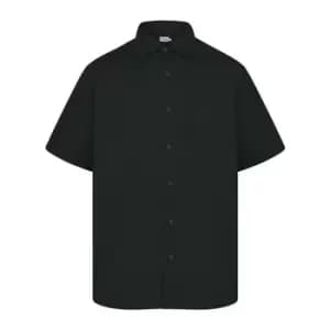 Image of Absolute Apparel Mens Short Sleeved Classic Poplin Shirt (S) (Black)